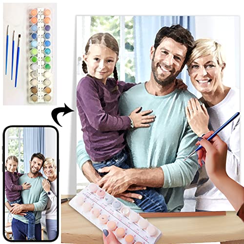 Cutemelo Peinture personnalisée par numéros pour adultes Kits de peinture d'animaux, cadeaux de bricolage Faites vos propres photos avec cadres, peintures et pinceaux, cadeaux d'anniversaire de Noël Cover