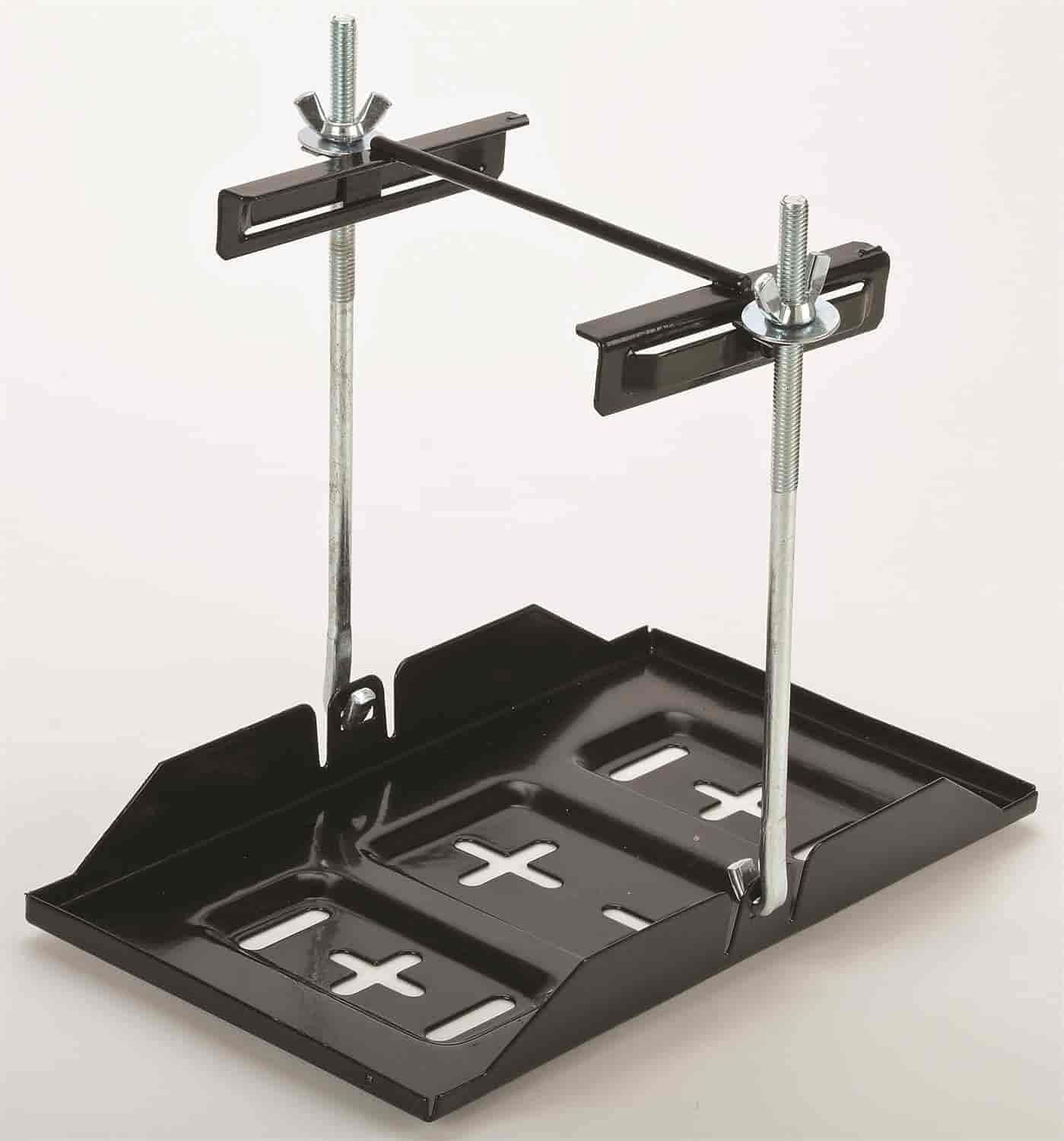 JEGS Steel Battery Tray Kit Includes Tray, Hold Down, and