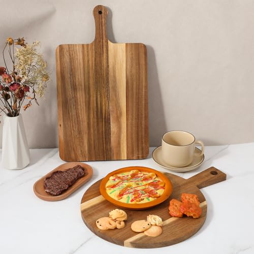 Set 2 Tablas De Cortar De Madera Acacia Con Asa miniatura 4