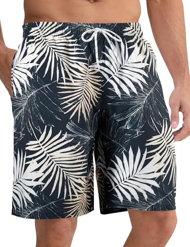 APTRO Herren Badehose Lang Badeshorts Schnelltrocknend Boardshorts Freizeit Short mit Innenslip
