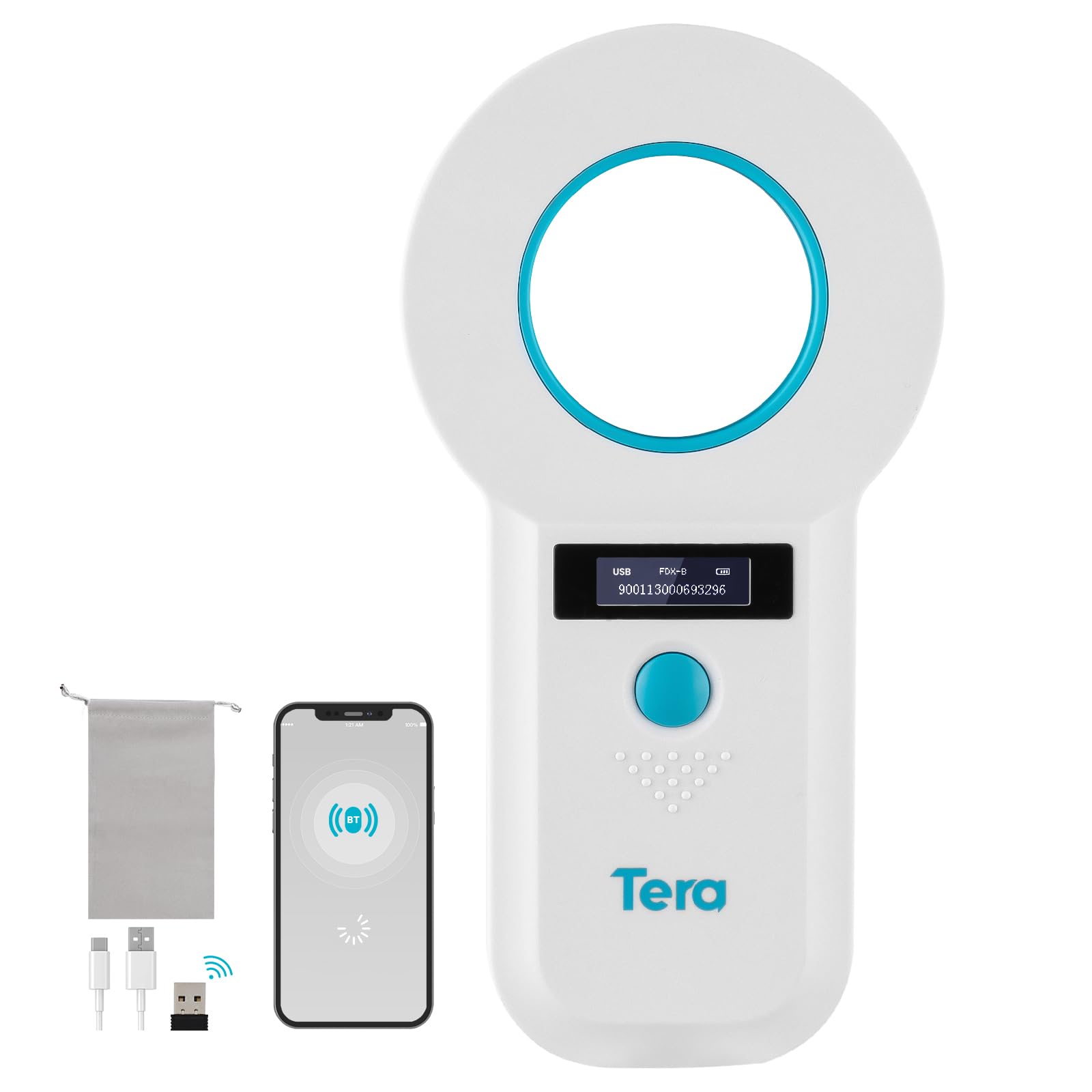 Tera Portable Pet Microchip Scanner W90B