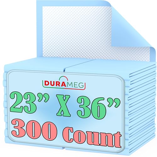Disposable Puppy Pads - Pee Pads for Dogs, 23" X 36" Dog Pads, Medical Grade Blue Underpads, 300 Count, Hospital & Training Togo Pads, 3g SAP, Suitable for All Ages