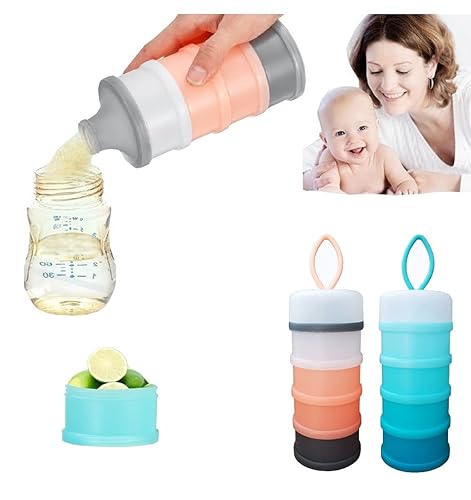 Miniatura 6 de Contenedor de almacenamiento de aperitivos de 4 piezas, sin derrames, portátil y apilable, contenedor de viaje para proteínas en polvo, fórmula