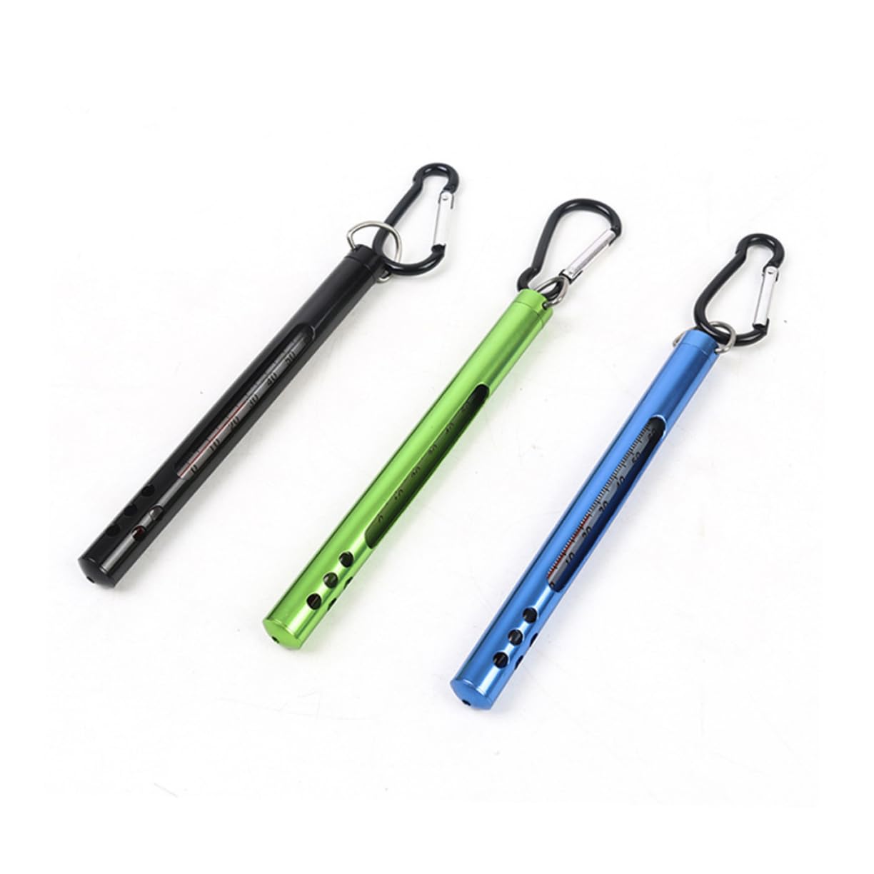 Yardwe Lot De 3 Thermomètres De Pêche Style Crayon Fahrenheit Celsius Outil De Pêche À La Mouche Mousqueton Cordon