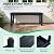 Sunnibety Weatherproof HIPS Outdoor Bench, 2-Person Patio Dining Bench, All-Weather Poly Lumber Garden Bench, Never Rot or Fade, Park Bench with Wood Grains for Porch, Garden, Deck, Entryway, Black