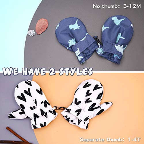 Toddler Waterproof Mittens Fleece Lined Baby Boys Girls Winter Warm Glove Kids Snow Infant Ski Mitten For 3M-5T (Sweet Heart, 1-2T) #TOP4