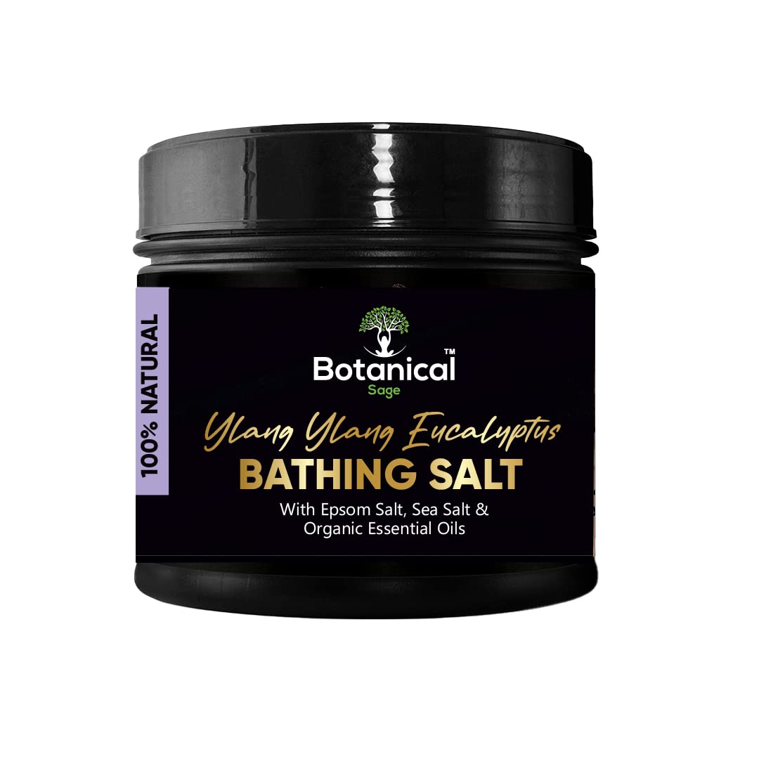 LEANBEING Botanical Sage- Ylang Ylang Eucalyptus Bathing Salt 500G For Body&Foot Spa|Calming,Relaxing,Aromatherapy|Infused With Essential Oils-image-39