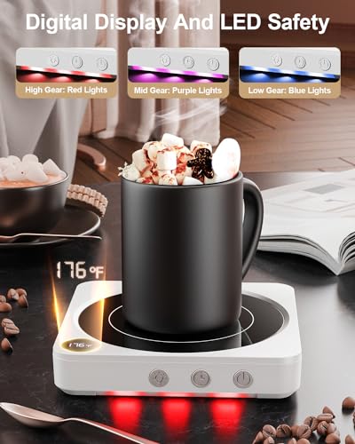 Chauffe-tasse à café 36W intelligent avec affichage LED et arrêt programmé - 4