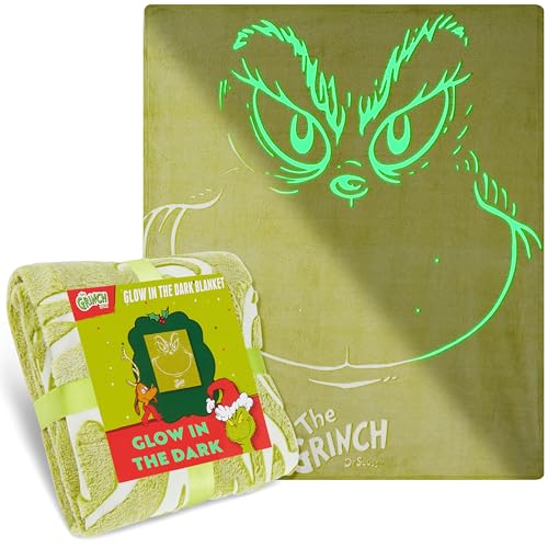 Get Trend Der Grinch Kuscheldecke Leuchtend 130x150 cm, Flauschige...