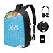 Produktbild Top View of Swimming Pool with Clean Water Flip Flops and Flippers Fun Holiday Laptop Backpack Business Travel Backpack with USB Charging Port & Headphone Interface for College Student