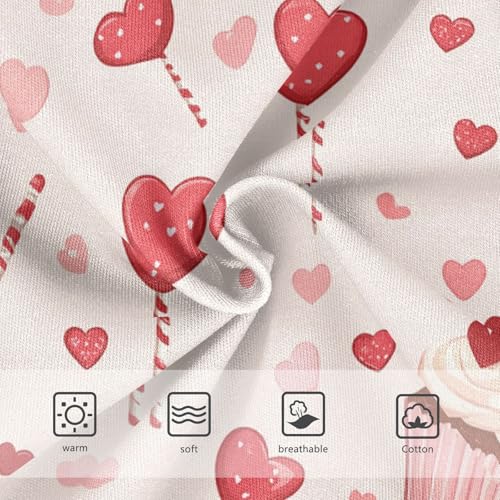 Wusikd Cupcakes Girls' Underwear Cotton Heart Girls Briefs Soft Toddler Underwear 2T3