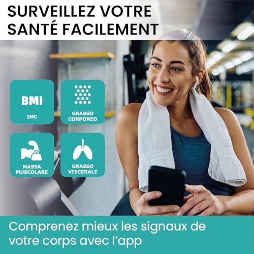 Mesure IMC et masse graisseuse balance connectée Techmade Android