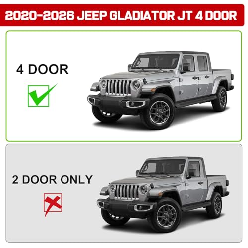 Image of COMNOVA Running Boards Side Steps for 2020-2026 Jeep Gladiator JT 4 Doors