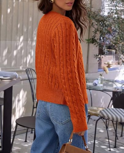 Image of Ezbelle Women's Long Sleeve Open Front Cropped Lightweight Cardigan Sweater Button Down Shirt 2026 Fall Tops
