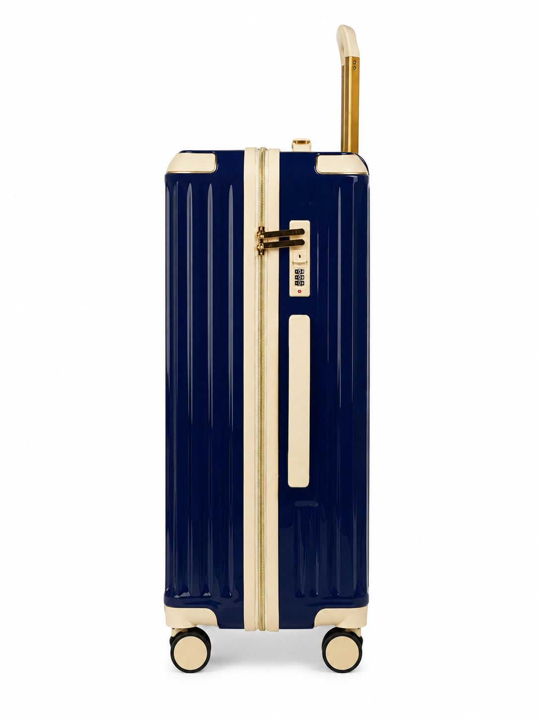 Valise Grande Soute XL 76 cm – Bagage Soute Léger & Résistant 97 L – Coque ABS & Polycarbonate – 4 Roues Doubles 360°, Serrure à Code Bleu Roi