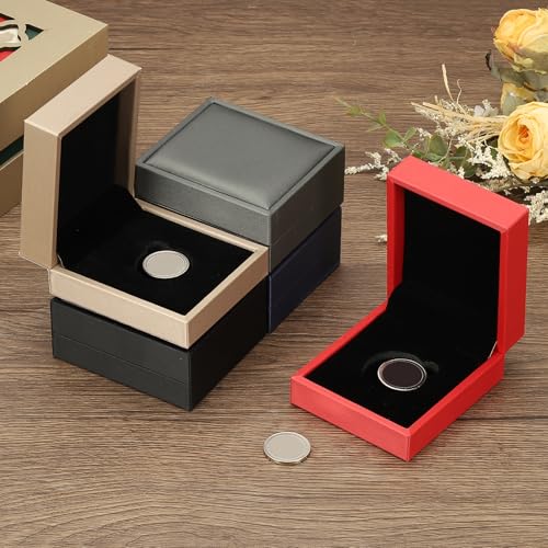 Caja para exhibir monedas PATIKIL tono dorado miniatura 5