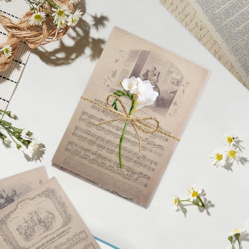 milaosk Scrapbooking Papier 120 Blätter Scrapbook Paper 14x20cm Vintage Papierkunst Scrapbook Zubehör Bastelpapier Dekorpapier für DIY Journal Fotoalbum Tagebuch Notizbuch Tagebuch Handwerk