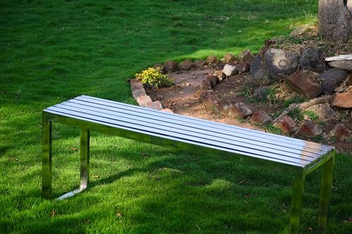 Image of Stainless Steel Bench for Indoor and Outdoor Garden /Patio /Living Room /Balcony /Lounge