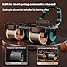 2025 New Ab Wheel Roller with Elbow Support - Automatic Rebound Abdominal Wheel Roller, The Upgraded Four-wheel Abdominal Wheel Core Workout Equipment Home Gym Abs Machine (Black)