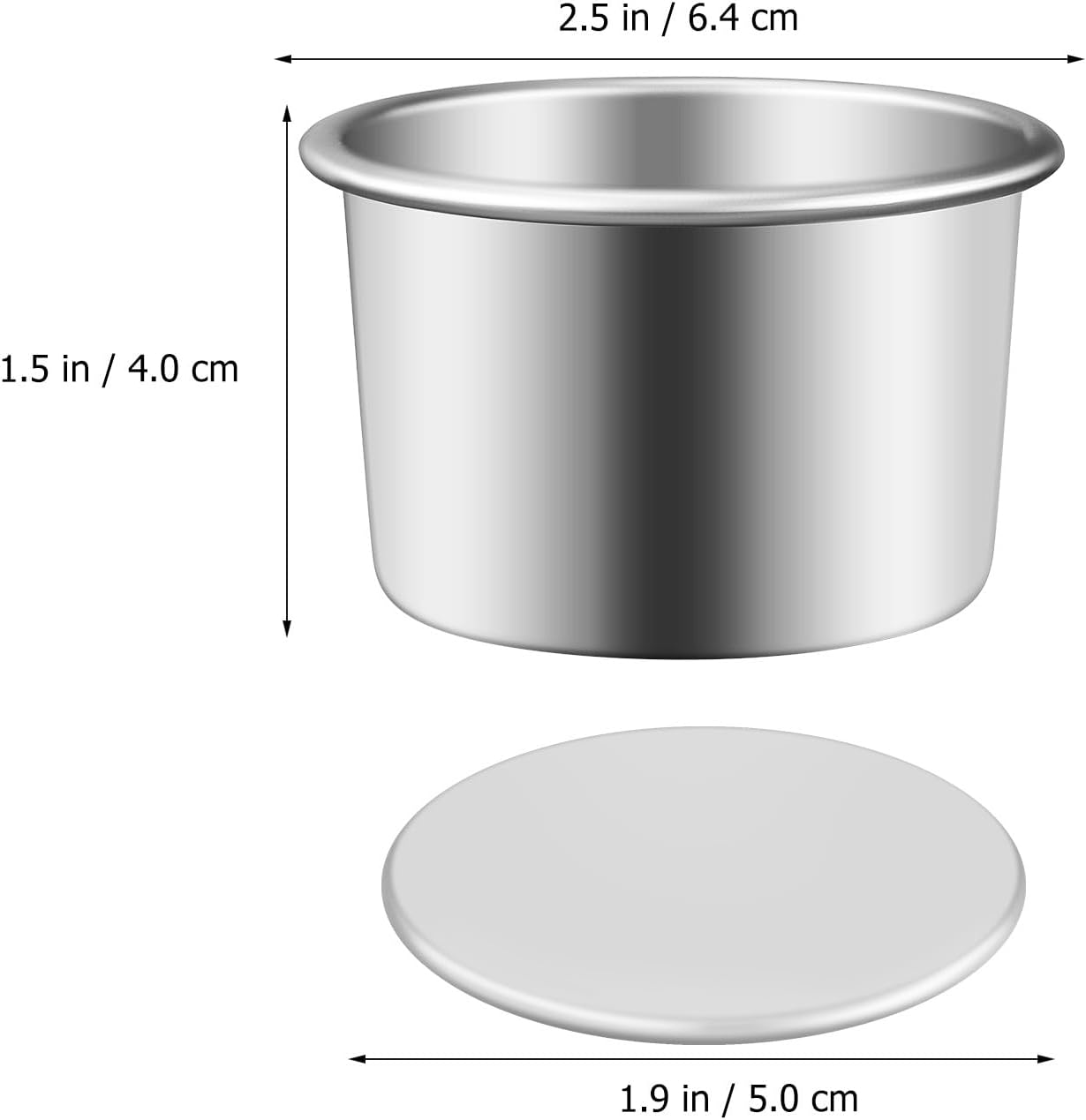 UPKOCH Mini Round Cake Pans Set 2.5 Inch Aluminum Alloy Baking Tins with Removable Bottom for Cheesecake Mousse Chiffon Cakes Even Heat Distribution Home Kitchen - Image 2
