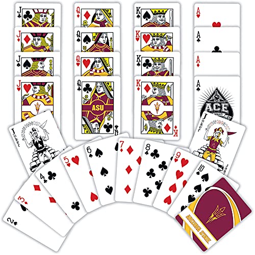 Image of MasterPieces Family Games - NCAA Arizona State Sun Devils Playing Cards - Officially Licensed Playing Card Deck for Adults, Kids, and Family 2.5 inch x 3.5 inch
