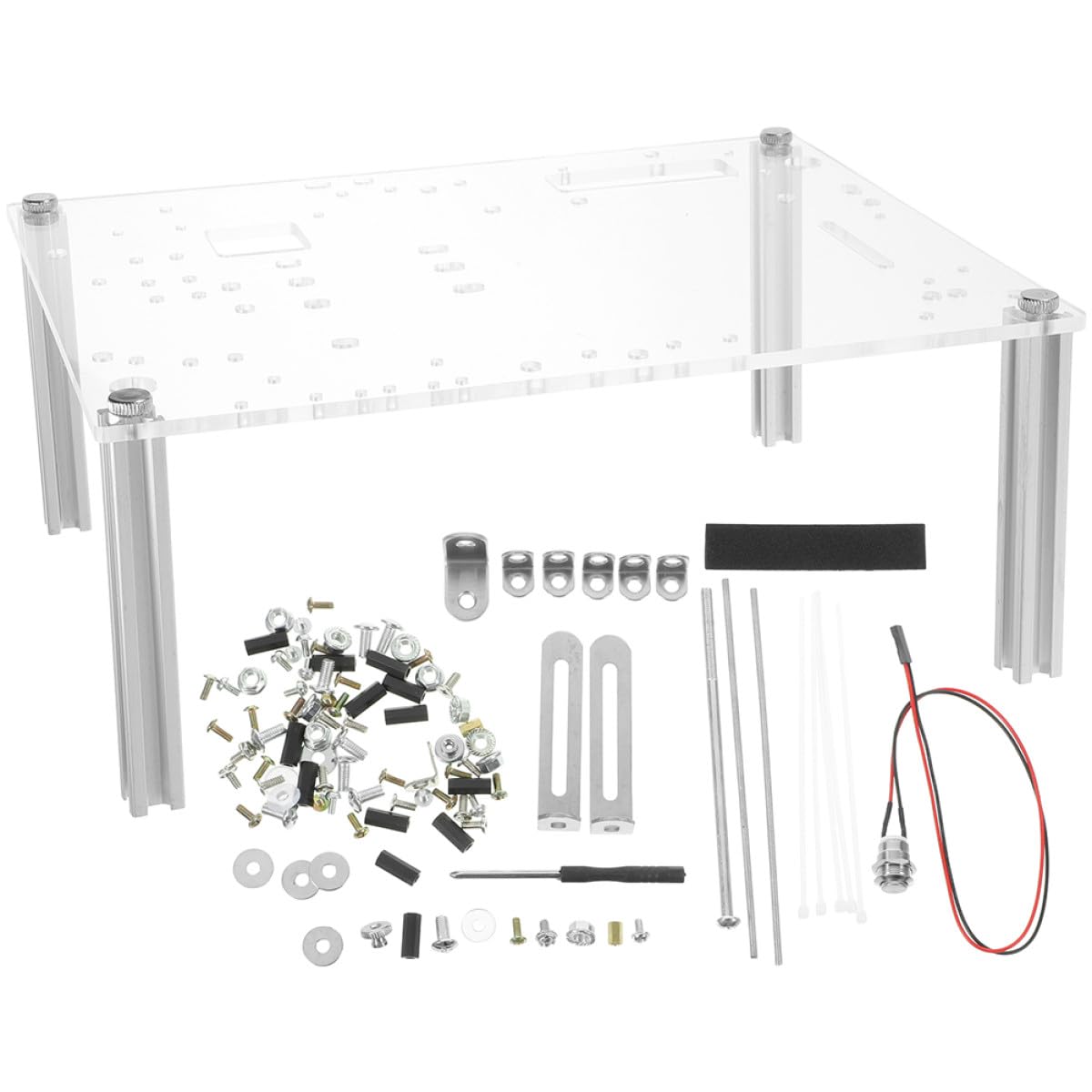 IMIKEYA Staffa per Case PC a Telaio Aperto Matx, Supporto Robusto per Schede Madri, Base Trasparente Flusso D’aria Ottimizzato, Resistente e Facile da Montare per Appassionati di Computer