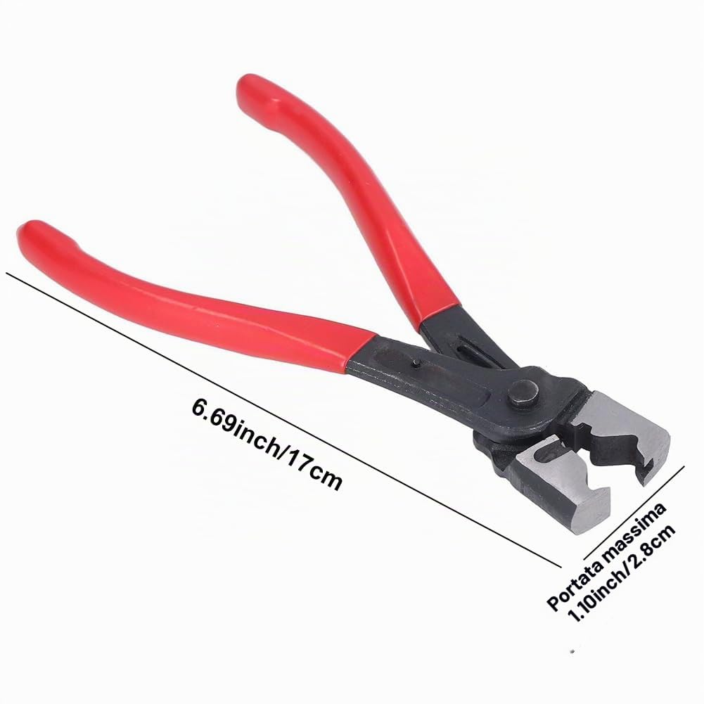Pinza Per Fascette Stringitubo Clic,Pinze Angolari per Collare,Pinza per Fascette Metalliche, Universale Clic-R Tipo Pinze per la Manutenzione Dell'automobile