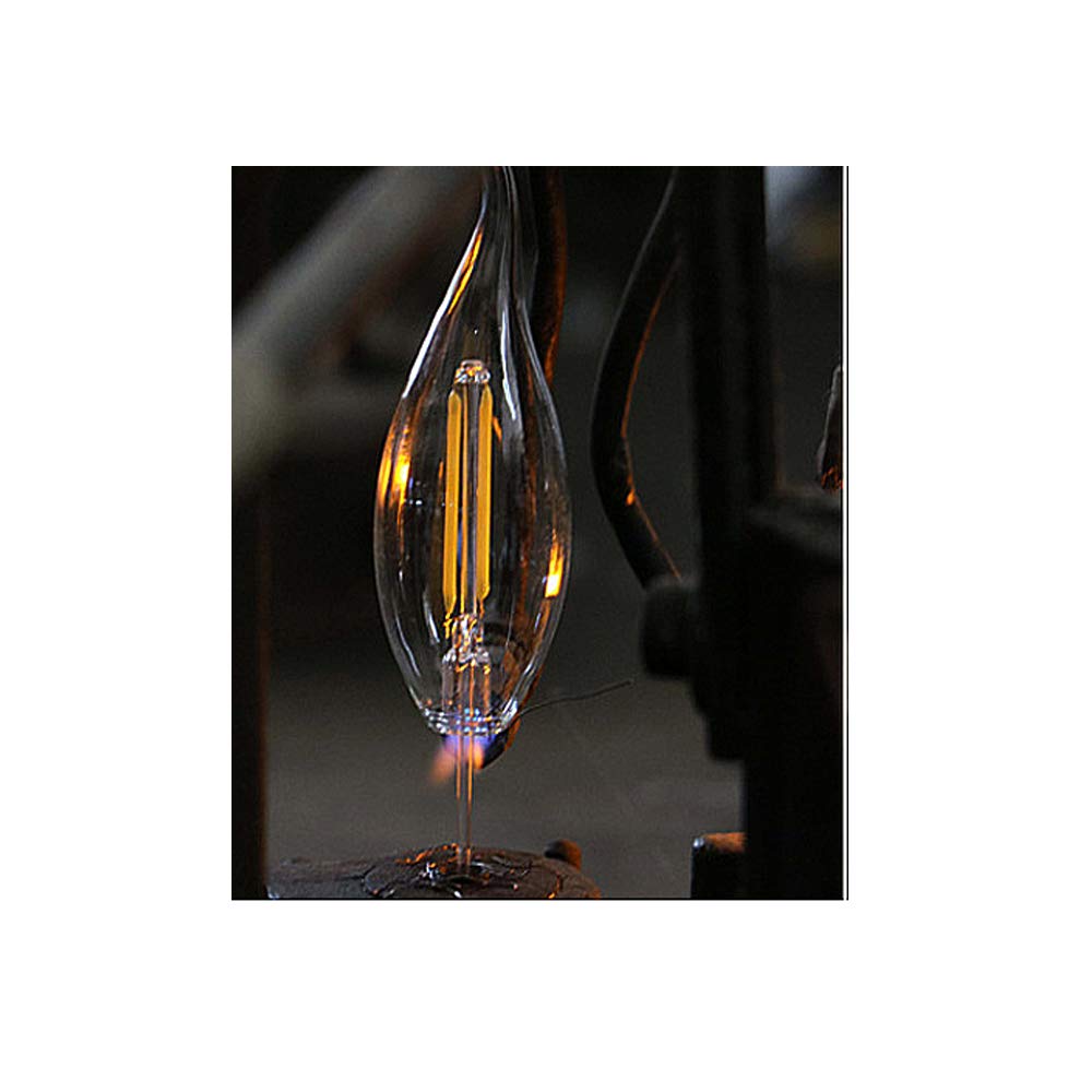 Ruihua - Bombilla de filamento de vela LED E14 blanco cálido 2700 K 4 W (equivalente a 40 W halógena) C35 pequeñas bombillas de bajo consumo vintage con rosca Edison 400 lm, 20 paquetes