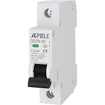 APIELE Miniature Circuit Breakers AC 120/240V, 20Amp 1Pole Circuit Breaker for Solar Photovoltaic Systems, DIN Rail Mount AC Disconnect Switch 1P-20A