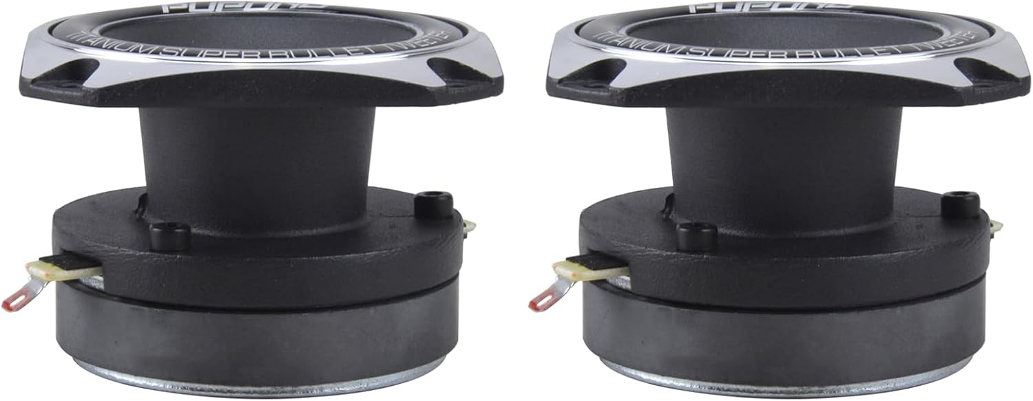 4 inch Car Tweeter, 300 Watt Max, 4 Ohm Ferrite Tweeter for Car Audio, Aluminium Frame and Diaphragm, Bullet Tweeters(2 Pack)