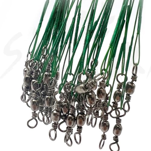 40 piezas de líderes de acero al carbono para pesca miniatura 4