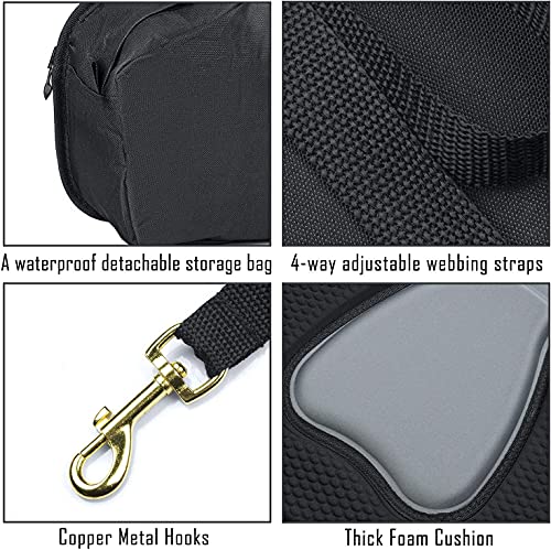 JAYEGT Kayak Seat Padded Deluxe High Back Canoe Seat with Back Support Adjustable Fishing Seat for Universal Sit with Detachable Kayak Backrest - Thumbnail 5