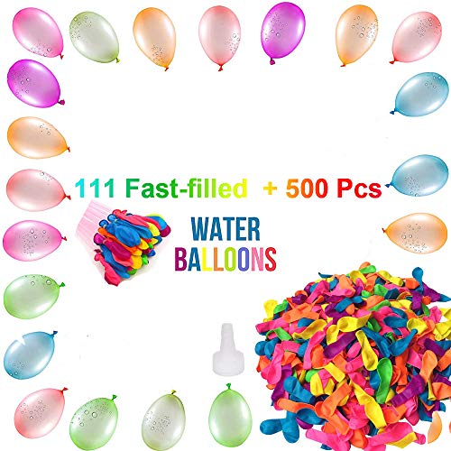 Water Balloons 611 Pcs Easy Quick Fill in 60 Seconds Self Sealing Assorted