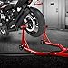 Big RED Motorcycle Stand Rear Combo Wheel Lift Stands, 850LBS Capacity, Adjustable Swingarm Spool with U+L, Fit for Yamaha, Kawasaki, Honda, Suzuki, Red