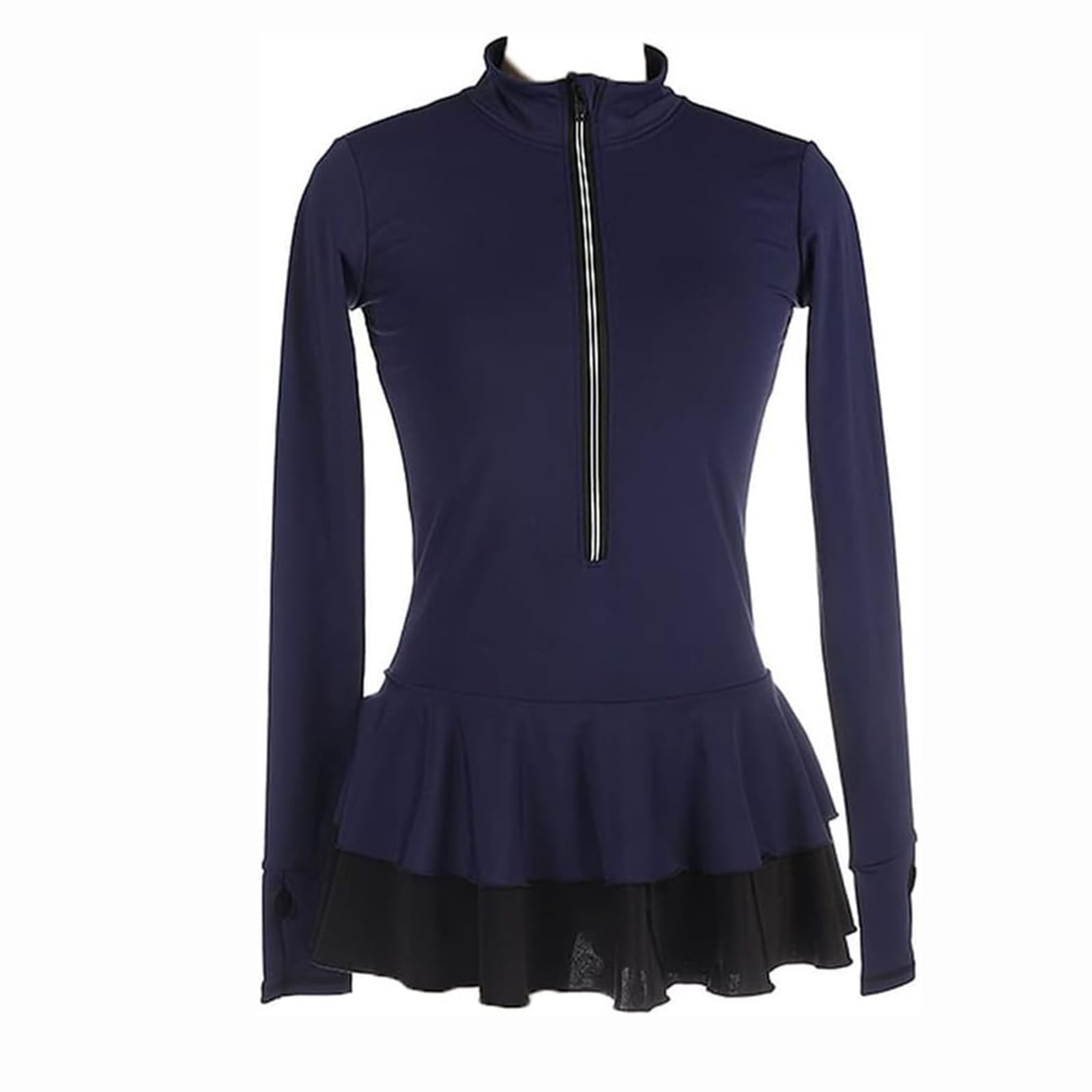 LIUHUO Eiskunstlauf-Jacke Hose Mädchen Teenager schwarzes Oberteil Damen