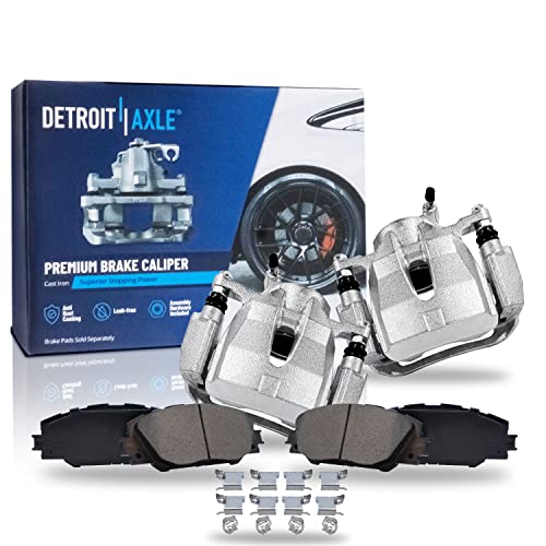 Image of Detroit Axle - Front Brake Kit for Toyota RAV4 Matrix Mirai Corolla iM Pontiac Vibe Scion iM tC Disc Brake Calipers with Bracket Ceramic Brake Pads with Hardware Replacement