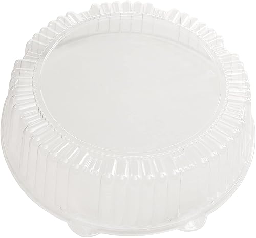 Miniatura 2 de CaterLine - Tapa redonda de plástico para bandeja de catering, 12 pulgadas de diámetro x 2.75 pulgadas de alto, transparente (25 unidades)