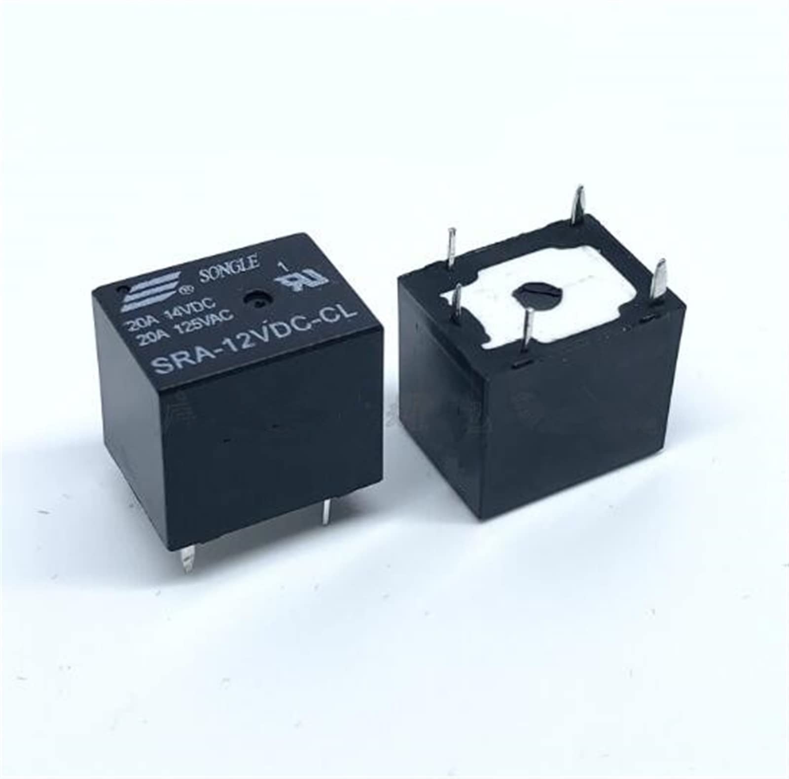 GJZIFGFWQ 5pcs 5pin DC Power Relay SRA-5VDC-CL SRA-12VDC-CL SRA-24VDC-CL 5Pin PCB Type in Stock Black Automobile(SRA-12VDC-CL)