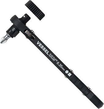 VESSEL Plate Ratchet Driver +2 Bits TD-71 Black