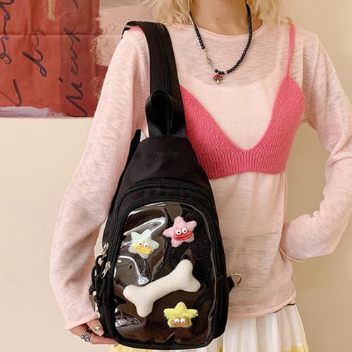 Itabag sac à main transparent modulable : transformable en sac dos et bandoulière