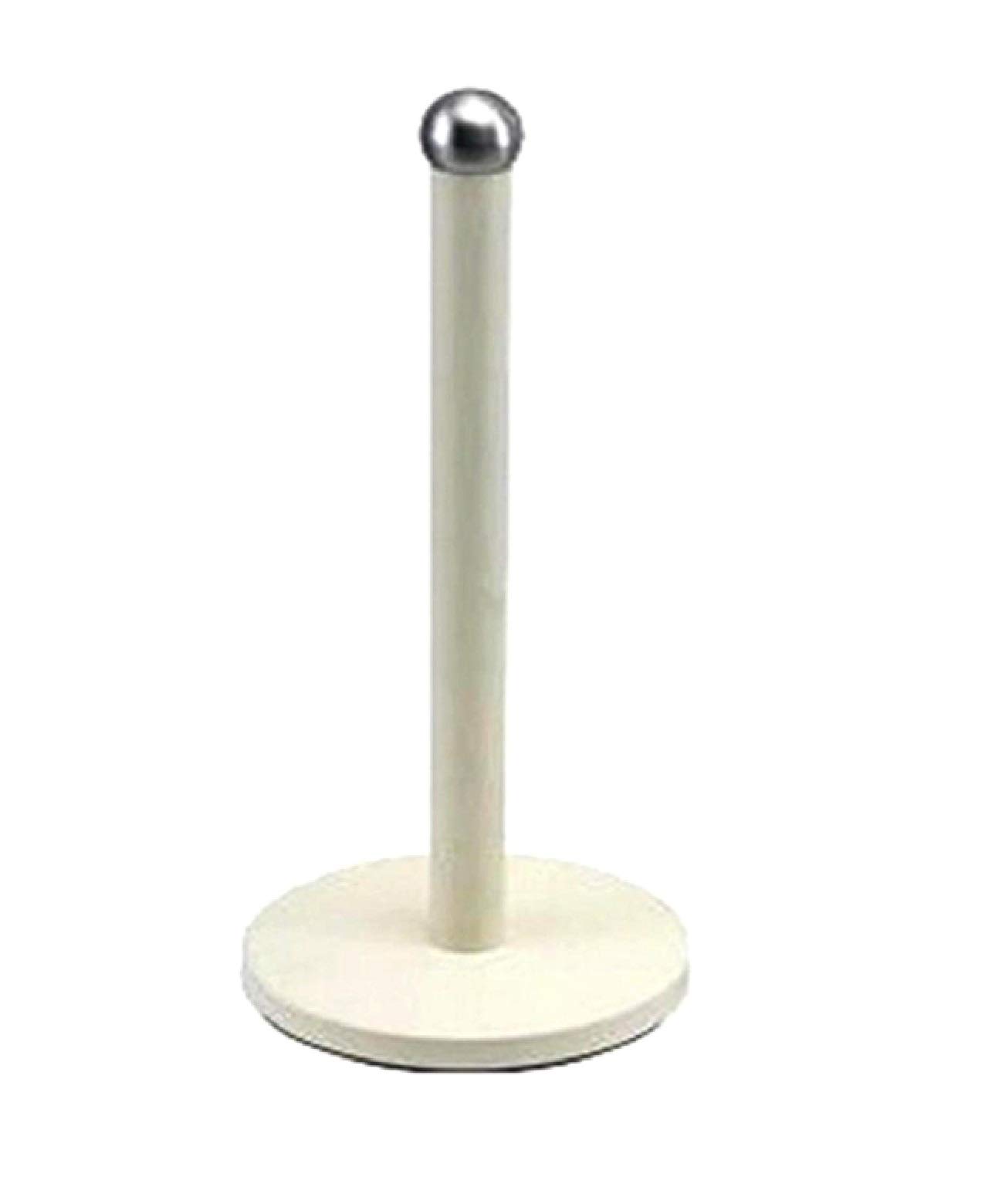 Heavy Duty Stainless Steel Kitchen Mug Tree Stand Holder & Kitchen Tissue Roll Holder Non Slip Free Standing Dispenser 35x15cm (Towel Holder Cream)