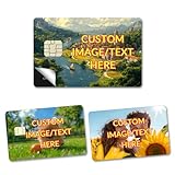 HDSD Custom Credit Card Skins Personalized Credit Card Skin Cover with Your Own Picture & Text Waterproof Resistant Bank Card Sticker