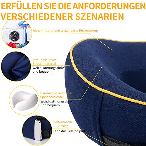 Yarrashop Reiskussen, nekkussen, slapen, 360 graden ondersteunende functie, traagschuim 2020, nieuwe stof, ergonomisch… - Image 5