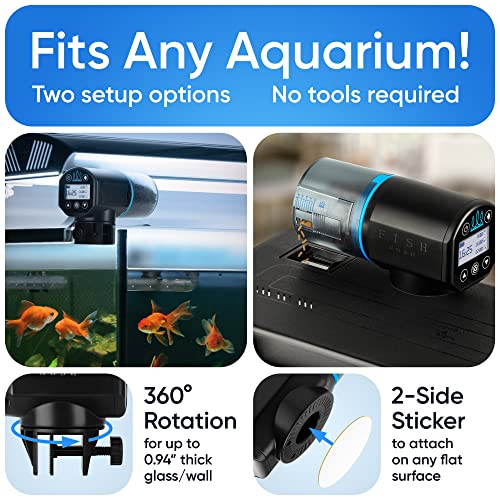 FISHNOSH Automatic Fish Feeder for Aquarium New Generation 2023, Auto Food Dispenser with