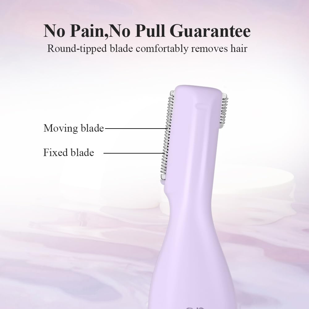Rasoio Sopracciglia,TOUCHBeauty Epilatore Sopracciglia Donna, Face Razor Professionale di Precisione Facciali Indolore, Rasoio Viso Trimmer Portatile per donna e uomoAG-1658Z(Viola)