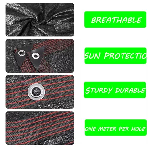 Sun Shade Cloth 6x7m, Shade Fabric with Copper Grommets, Plant Mesh Shade Cloth Sunblock Netting for Greenhouse&Garden, Shade Canopy for Patio Garden Pergola - Image 2