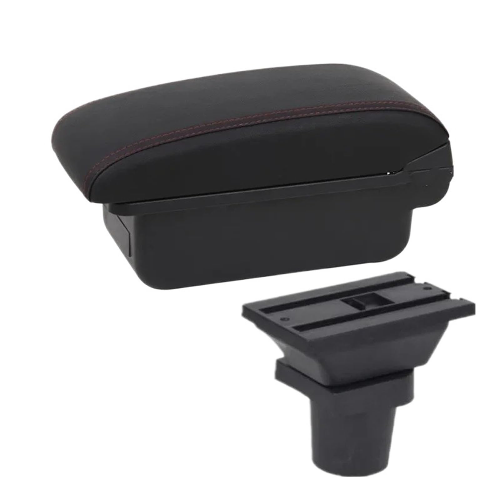 Umdjju A1 Red Line No Usb For Focus Mk1 Car Armrest Box Center Storage Interior Dedicated Retrofit Accessories Car Centre Console Armrest Box(A1 Red Line No Usb)