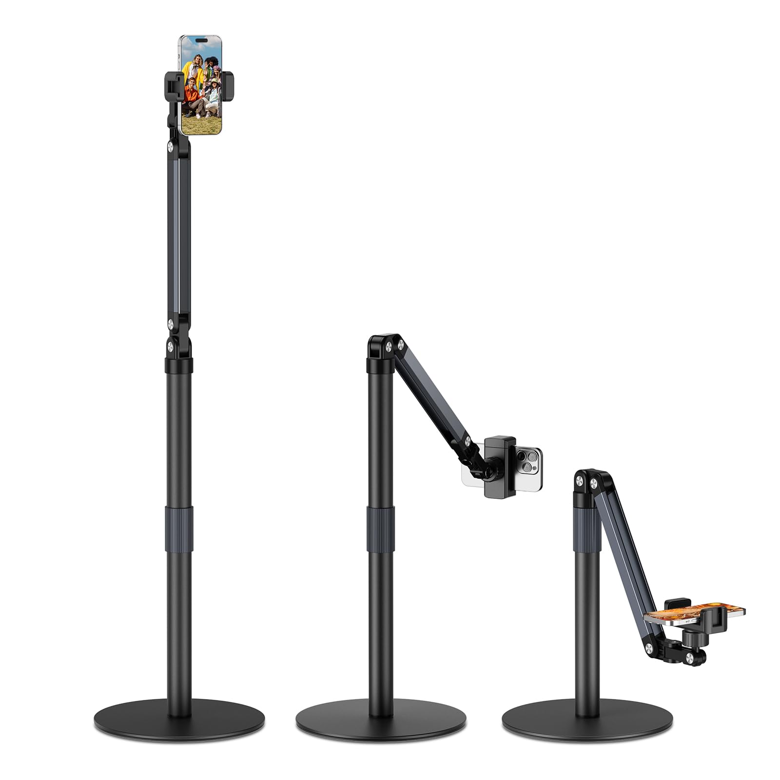 Soporte para Videoteléfono, Soporte Ajustable para Teléfono De Escritorio, Soporte para Selfies, Base Estable, Compatible con Teléfonos Inteligentes iPhone/Samsung/Huawei/Xiaomi/OnePlus