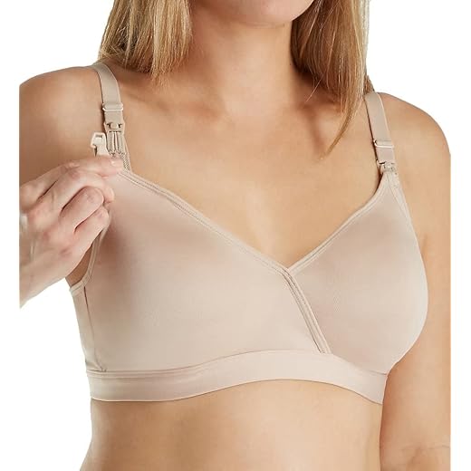 Playtex womens Maternity & Shaping T-shirt Wirefree Us4958 nursing bras, Café Au Lait, Medium US