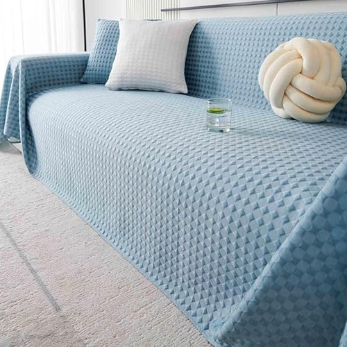 Konsilsa Large Cotton Knitted Sofa Throw Blanket with Tassels - Ideal for 1/2/3/4 Seater Couch, Settees, Armchair and Bed(#5,180x230cm)